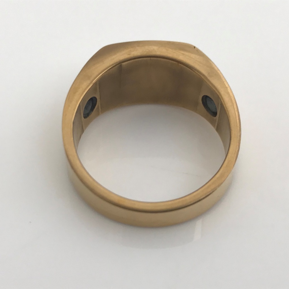 Men Ring Gold Tone Crystal Accents Fashion Jewelry - Picture 4 of 8